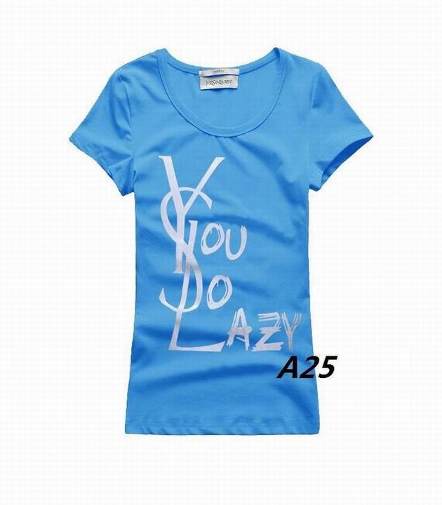 YSL short round collar T woman S-XL-239